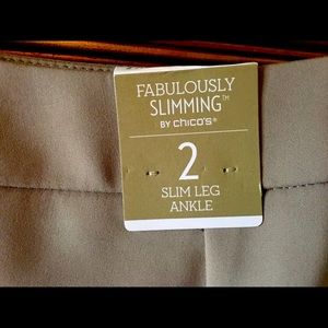 Chico’s fabulously slimming straight trouser.